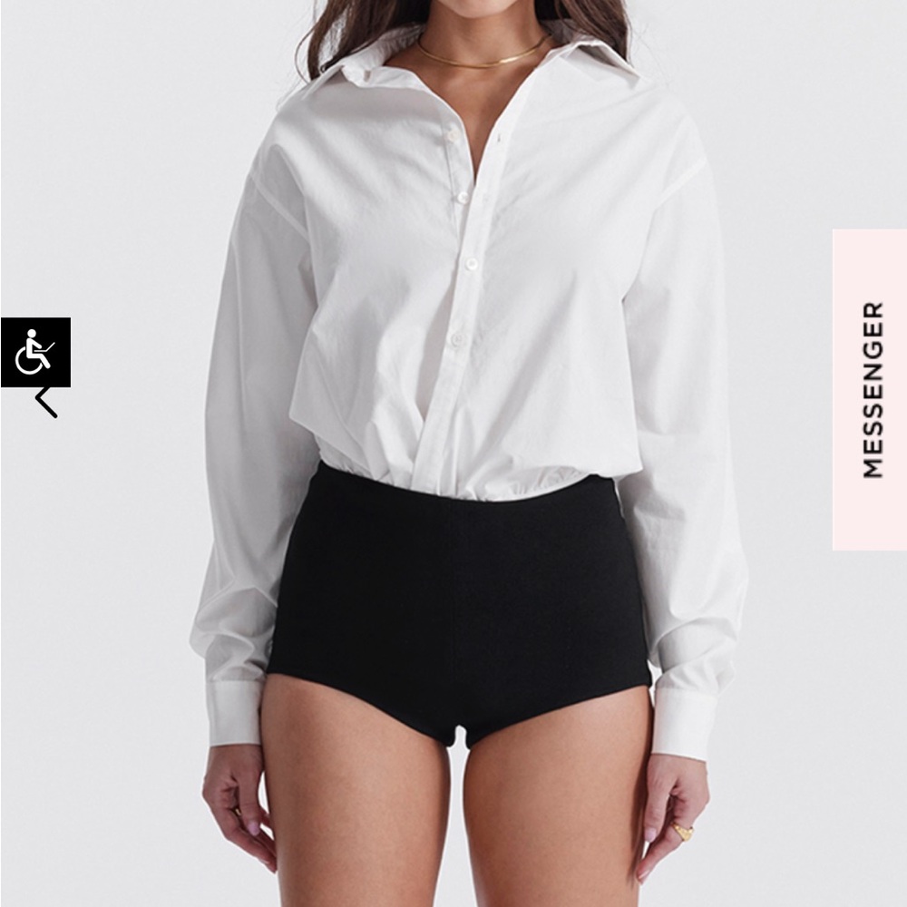 House of CB Tahni Black High Waisted Shorts